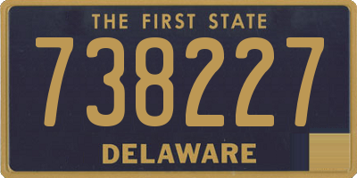 DE license plate 738227