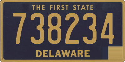 DE license plate 738234