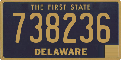 DE license plate 738236