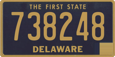 DE license plate 738248