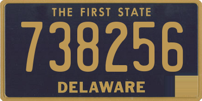 DE license plate 738256