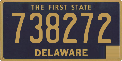 DE license plate 738272