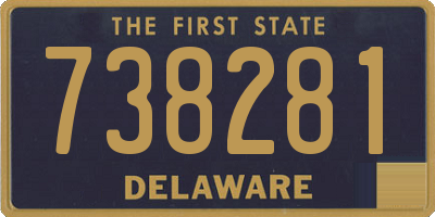 DE license plate 738281