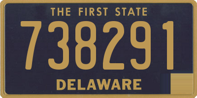 DE license plate 738291