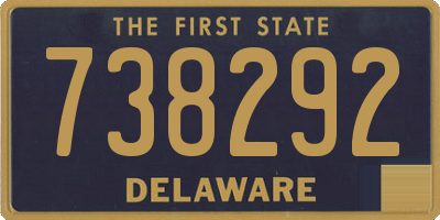 DE license plate 738292