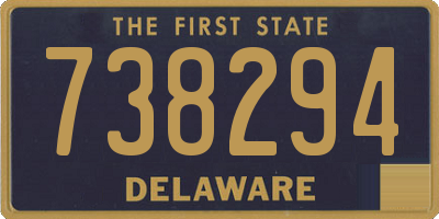 DE license plate 738294