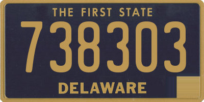 DE license plate 738303