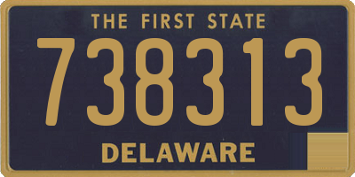 DE license plate 738313
