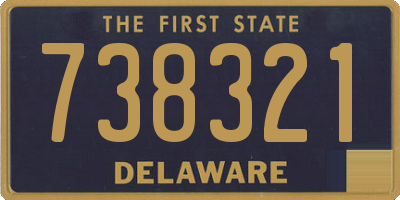 DE license plate 738321
