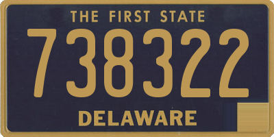 DE license plate 738322