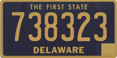 DE license plate 738323