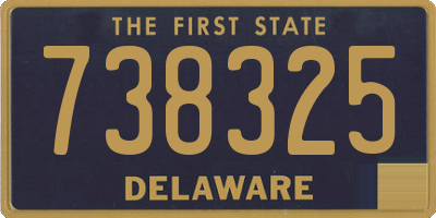 DE license plate 738325