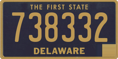 DE license plate 738332