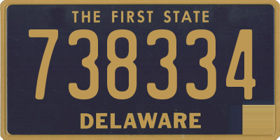 DE license plate 738334