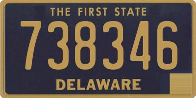 DE license plate 738346