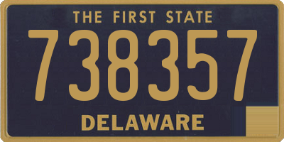 DE license plate 738357