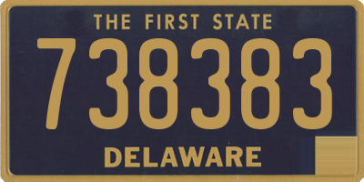 DE license plate 738383