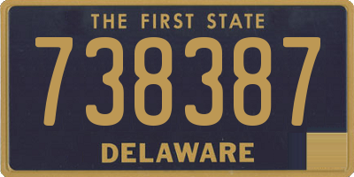 DE license plate 738387