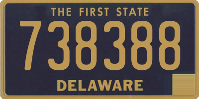 DE license plate 738388
