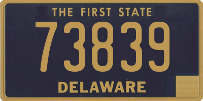 DE license plate 73839