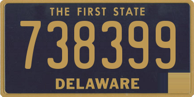 DE license plate 738399