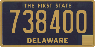 DE license plate 738400