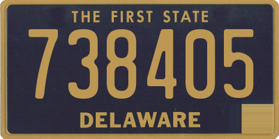 DE license plate 738405
