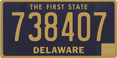 DE license plate 738407