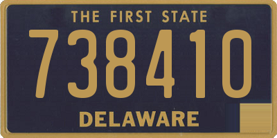 DE license plate 738410
