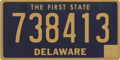 DE license plate 738413