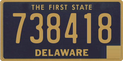 DE license plate 738418