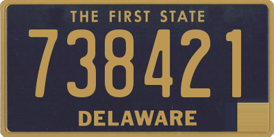 DE license plate 738421