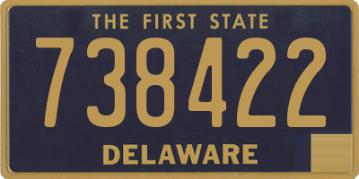 DE license plate 738422