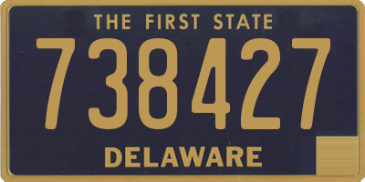 DE license plate 738427
