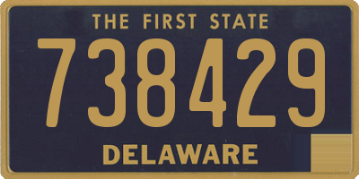 DE license plate 738429