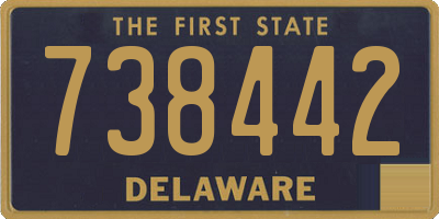 DE license plate 738442