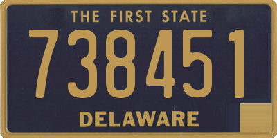DE license plate 738451