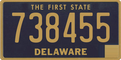 DE license plate 738455