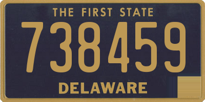 DE license plate 738459