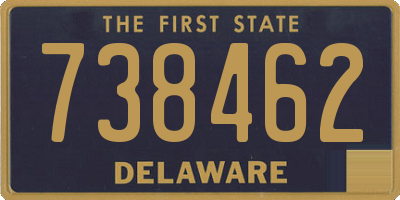 DE license plate 738462