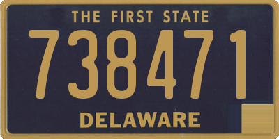 DE license plate 738471