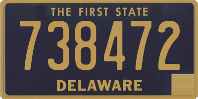 DE license plate 738472