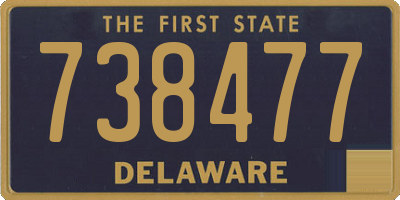 DE license plate 738477
