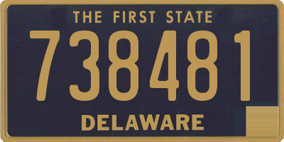 DE license plate 738481