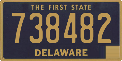 DE license plate 738482