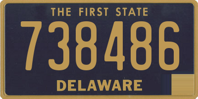 DE license plate 738486