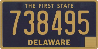 DE license plate 738495