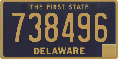 DE license plate 738496