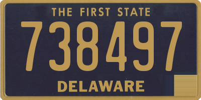 DE license plate 738497