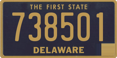 DE license plate 738501